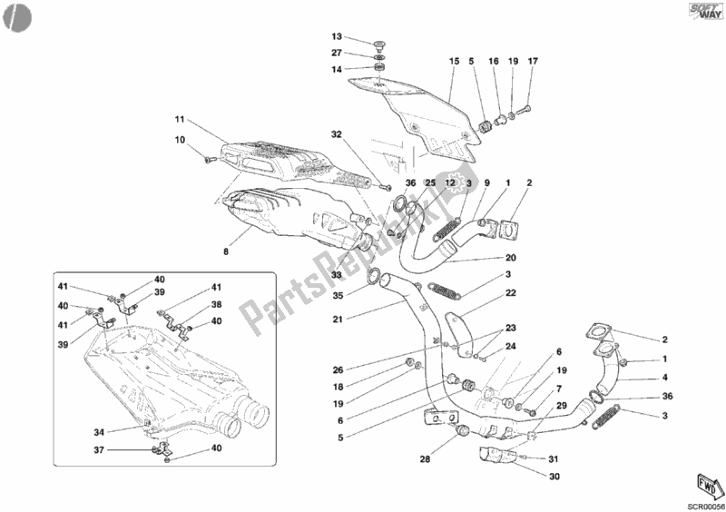 Wszystkie części do System Wydechowy Ducati Superbike 749 R 2006